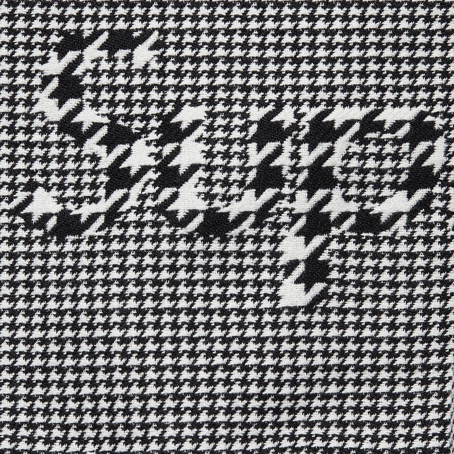 Supreme Houndstooth Logos Snap Front Jacket (FW20) - Black - $168