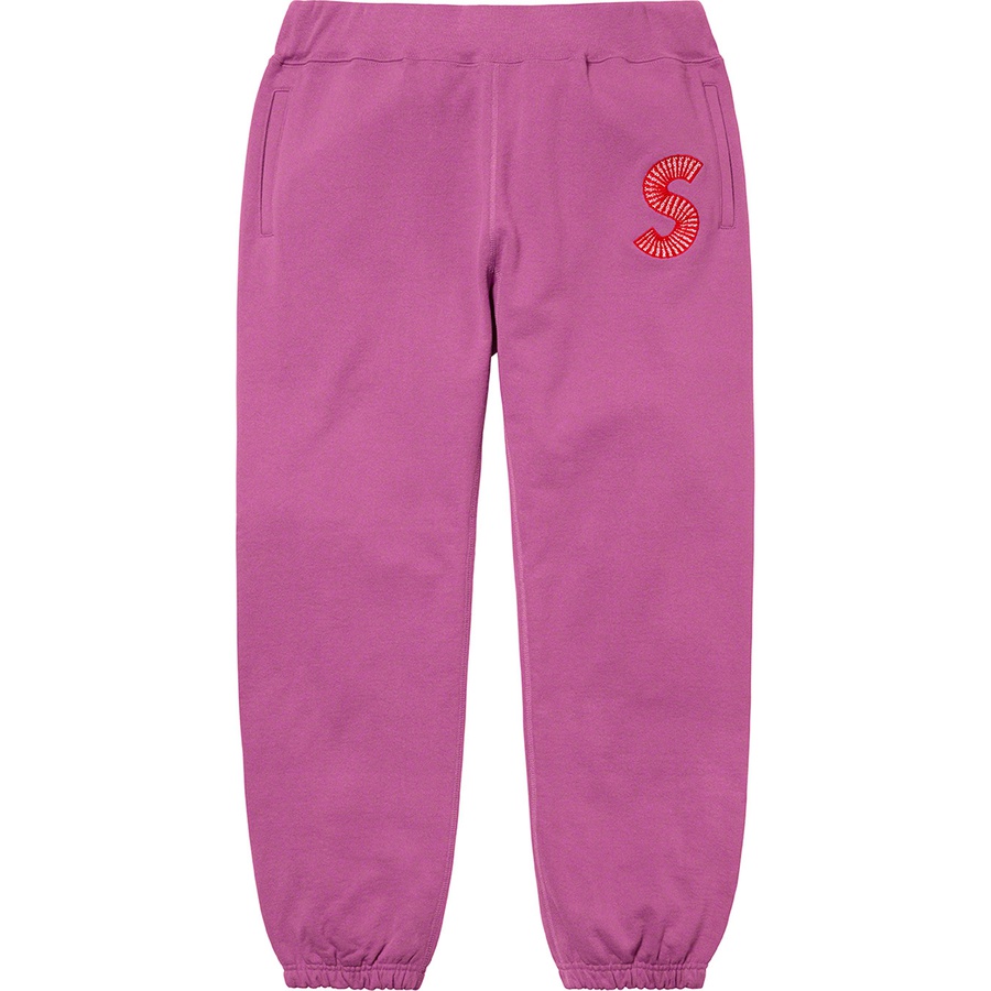Supreme S Logo Sweatpant (FW20) - Bright Purple - $158