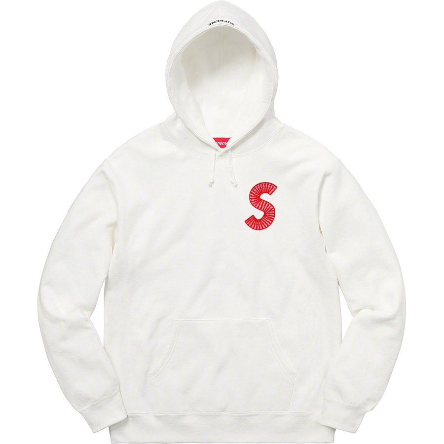 Supreme S Logo Hooded Sweatshirt (FW20) - White - $168
