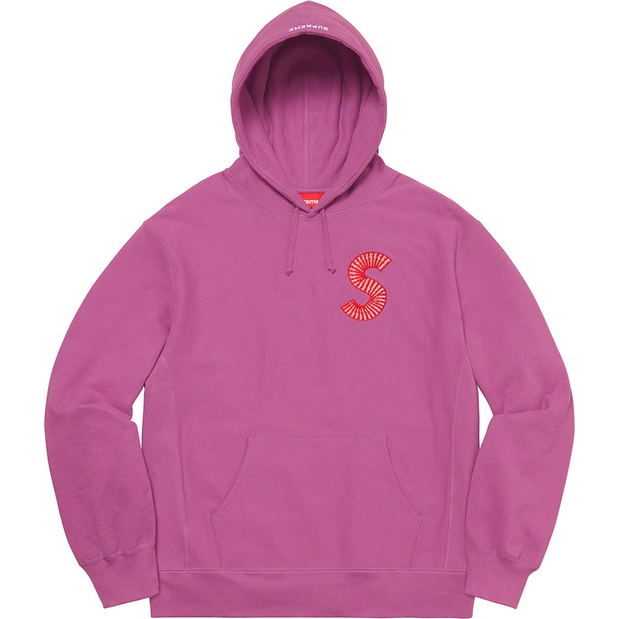 Supreme S Logo Hooded Sweatshirt (FW20) - Bright Purple - $168