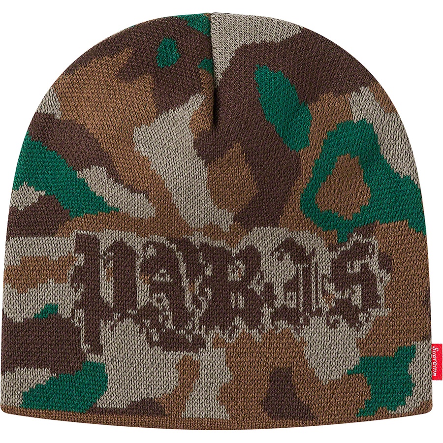 Supreme Paris Camo Beanie (FW20) - Woodland Camo - $36