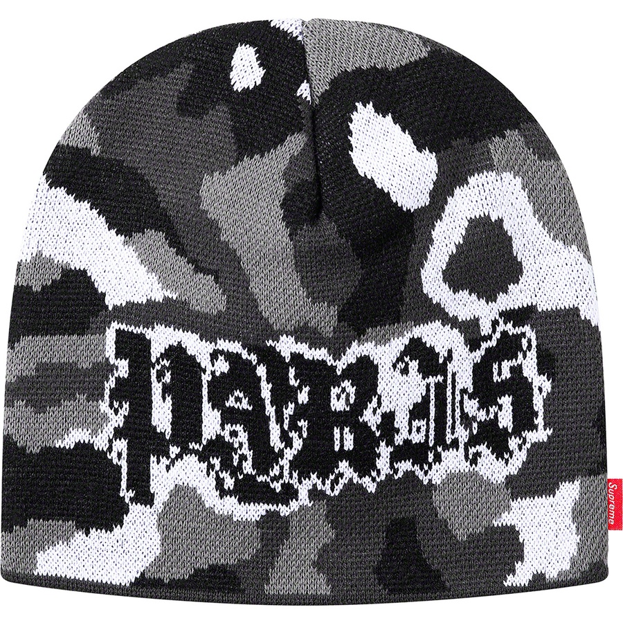Supreme Paris Camo Beanie (FW20) - Snow Camo - $36