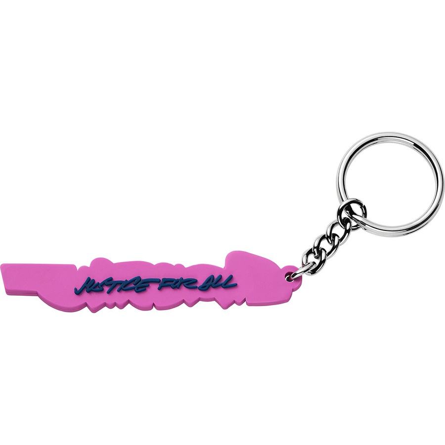Supreme Futura Logo Keychain (FW20) - Bright Purple - $14