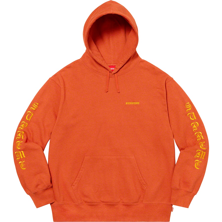 Supreme Peace Hooded Sweatshirt (FW20) - Burnt Orange - $168