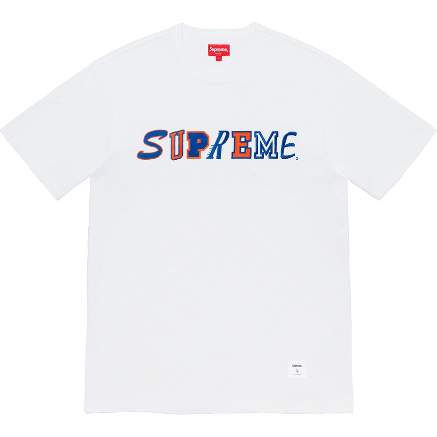 Supreme Collage Logo S S Top (FW20) - White - $78