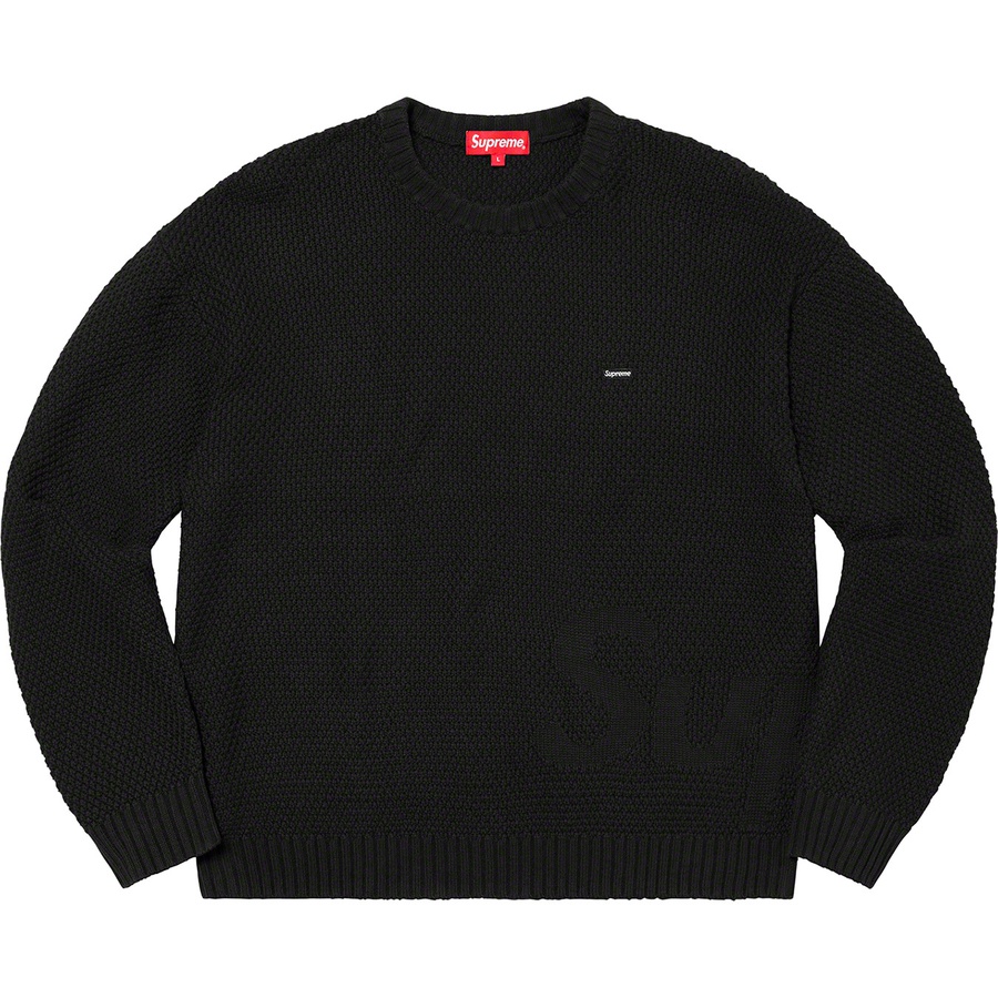 Supreme Textured Small Box Sweater (FW20) - Black - $138