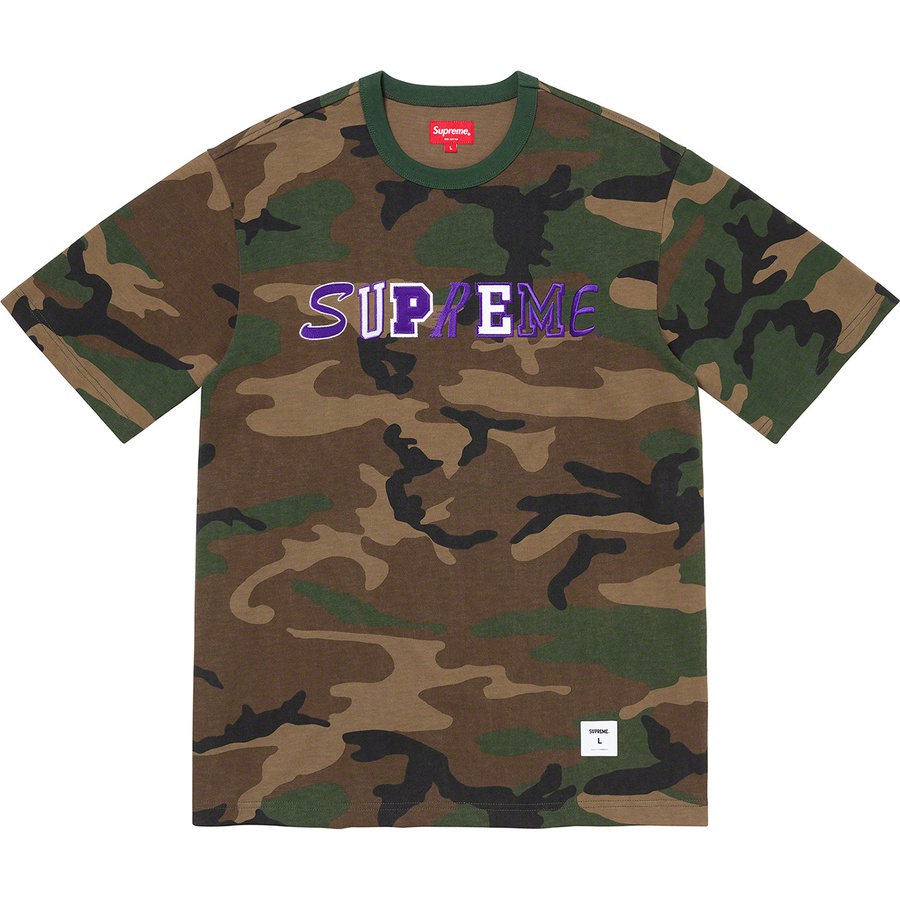 Supreme Collage Logo S S Top (FW20) - Woodland Camo - $78