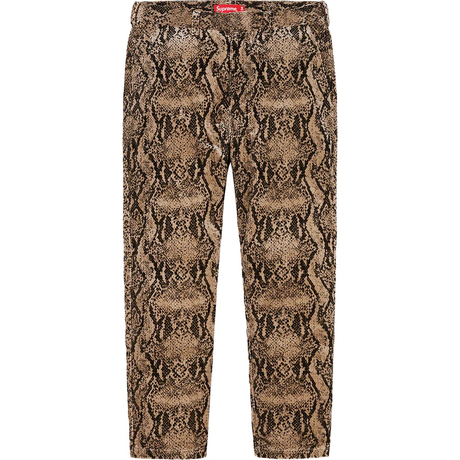 Supreme Corduroy Flight Pant (FW20) - Snakeskin - $148
