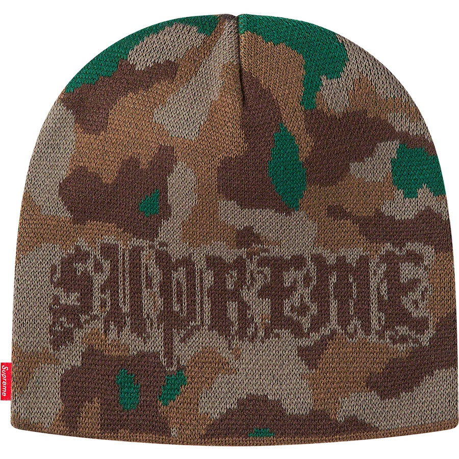 Supreme Paris Camo Beanie (FW20) - Woodland Camo - $36