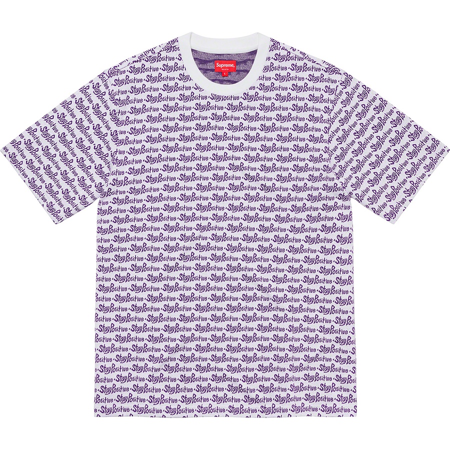 Supreme Stay Positive Jacquard S S Top (FW20) - White - $98