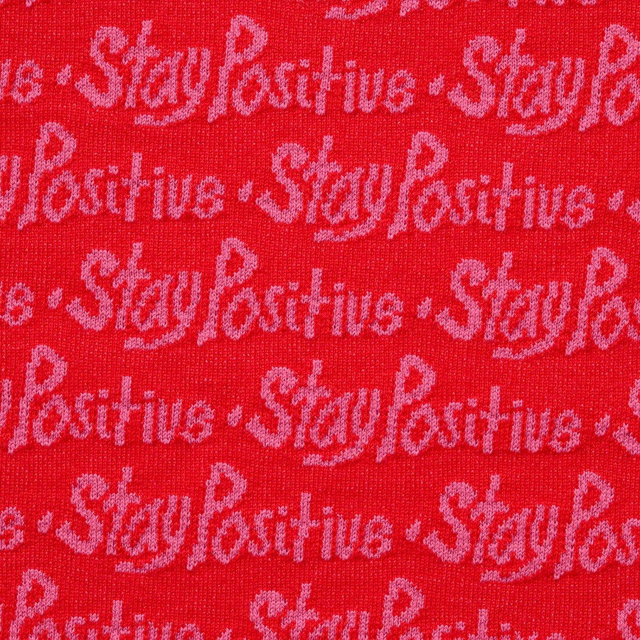 Supreme Stay Positive Jacquard S S Top (FW20) - Red - $98
