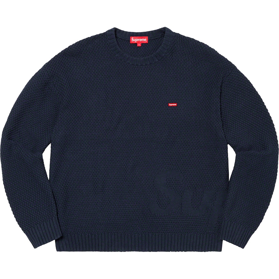 Supreme Textured Small Box Sweater (FW20) - Navy - $138