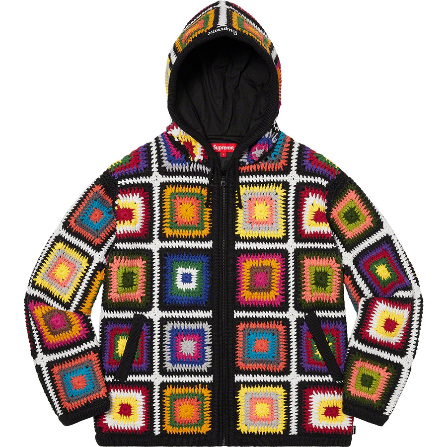 Supreme Crochet Hooded Zip Up Sweater (FW20) - Multicolor - $298