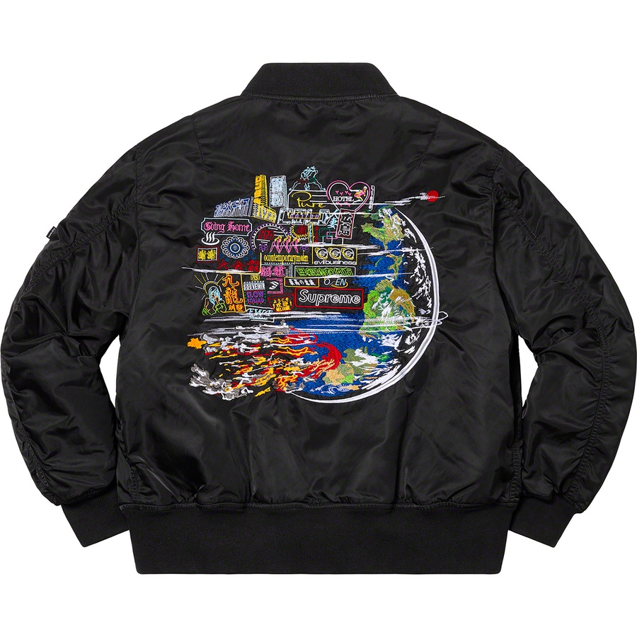 Supreme Globe MA-1 (FW20) - Black - $348