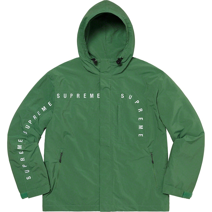 Supreme Curve Logos Ripstop Jacket (FW20) - Olive - $168