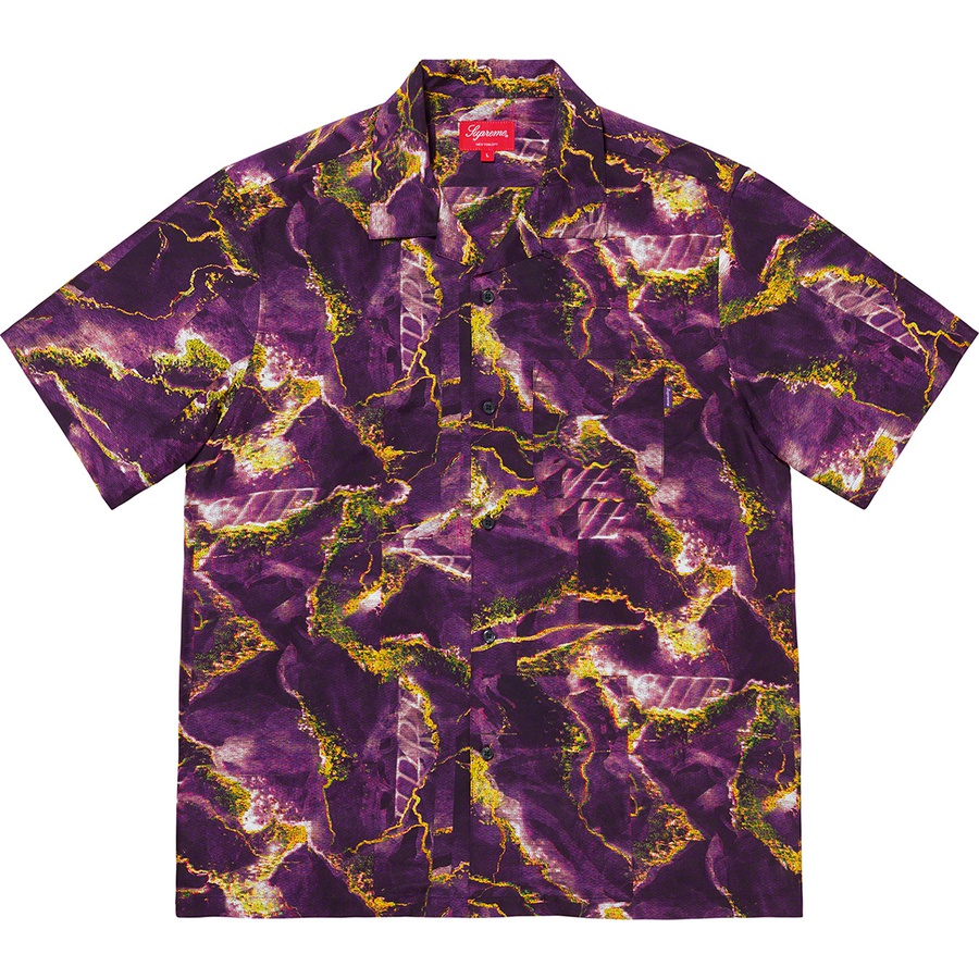 Supreme Marble Silk S S Shirt (FW20) - Purple - $158