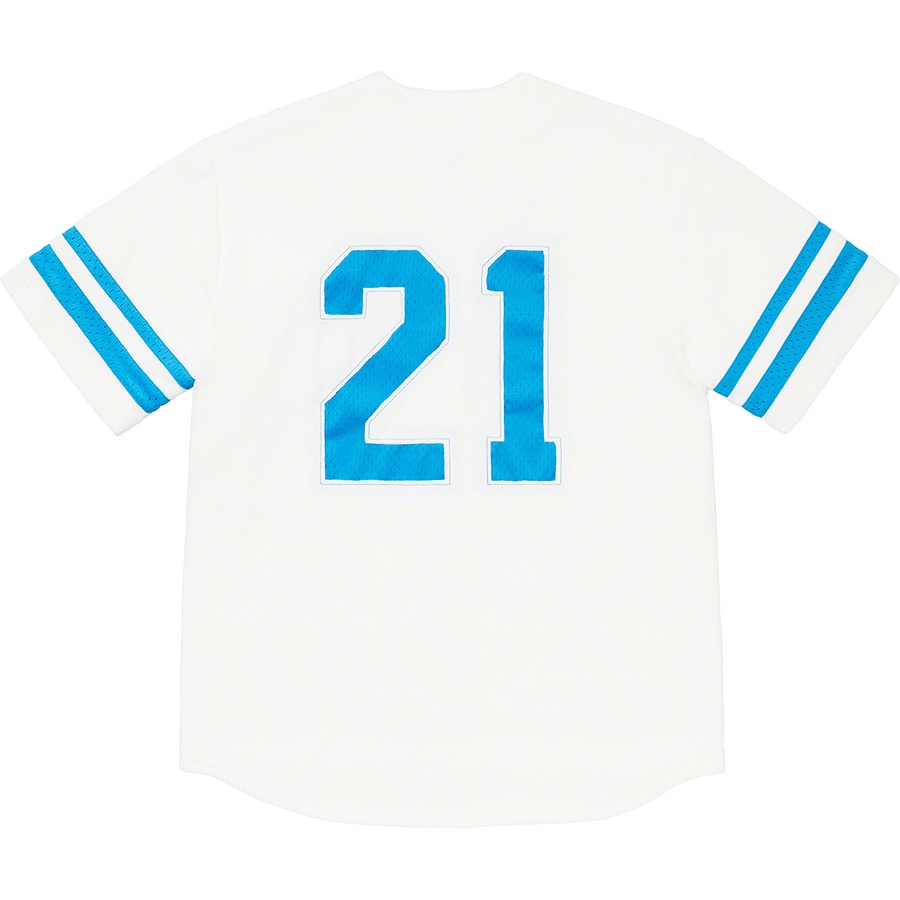 Supreme Velour Baseball Jersey (FW20) - White - $118