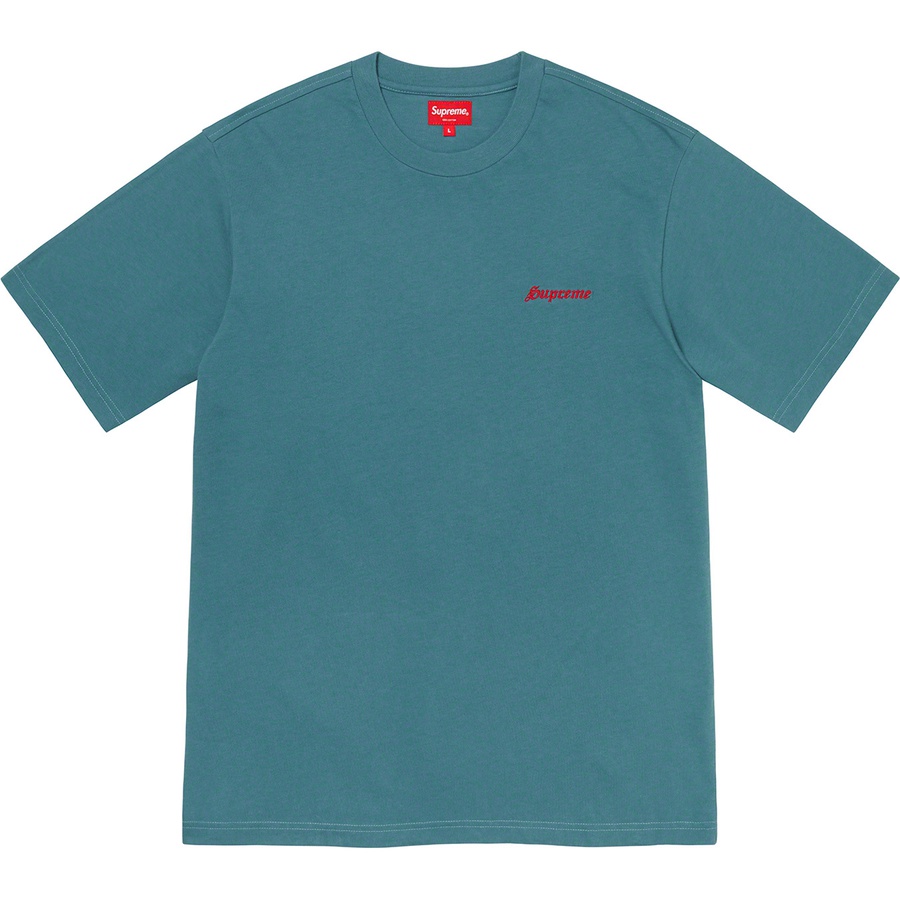 Supreme Washed S S Tee (FW20) - Aqua - $58