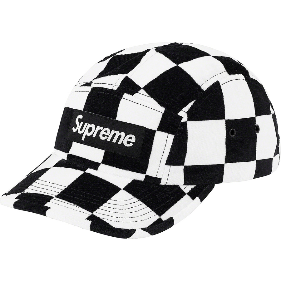 Supreme Velvet Camp Cap (FW20) - Checkerboard - $54