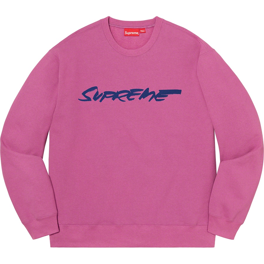 Supreme Futura Logo Crewneck (FW20) - Bright Purple - $148