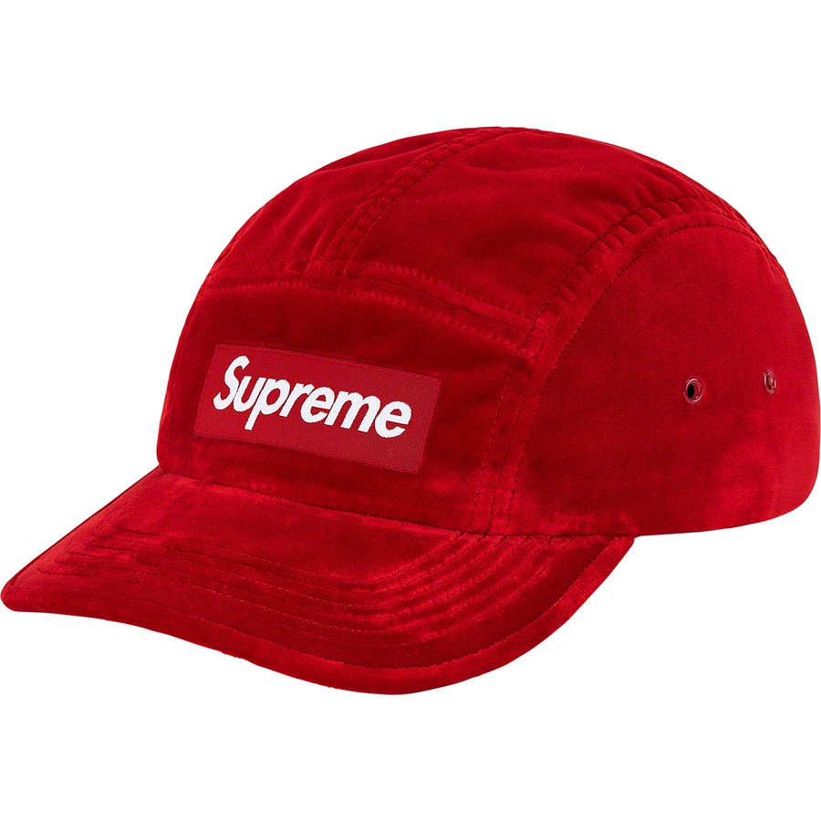 Supreme Velvet Camp Cap (FW20) - Red - $54