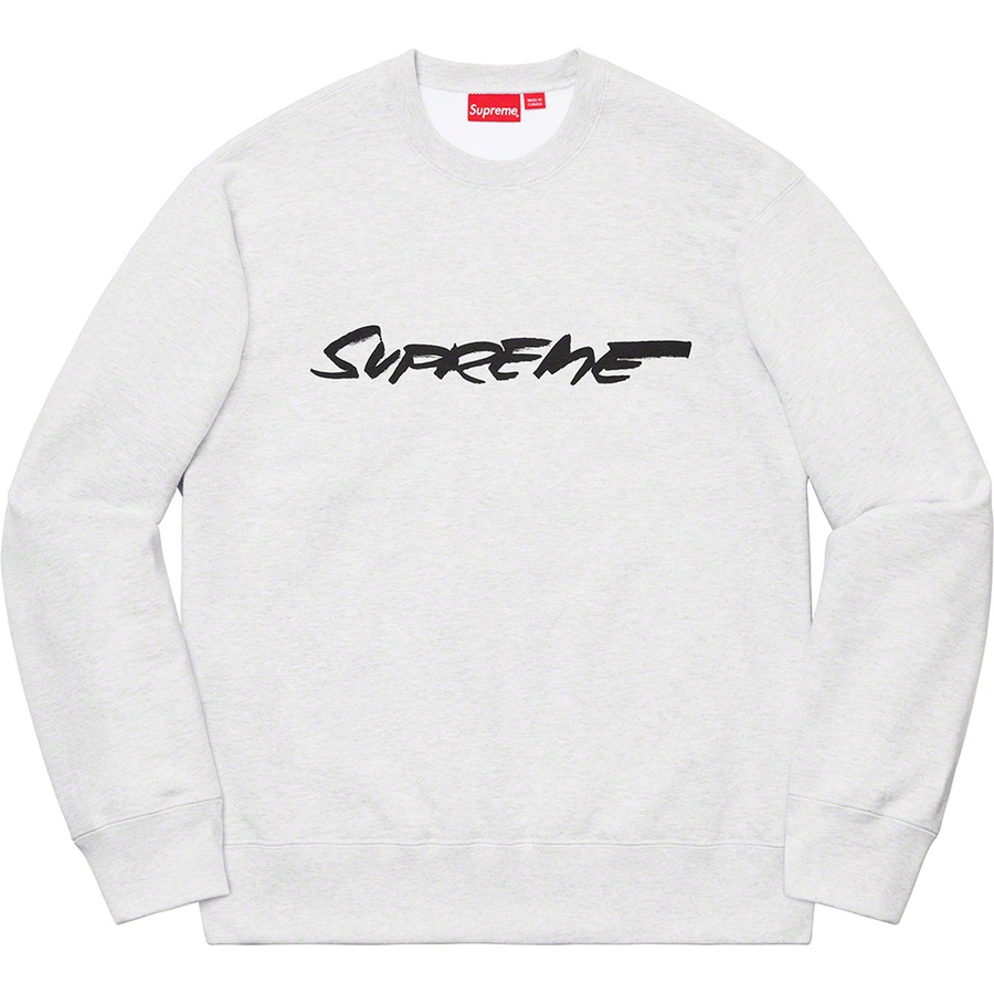 Supreme Futura Logo Crewneck (FW20) - Ash Grey - $148