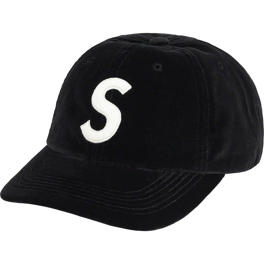 Supreme Velvet S Logo 6-Panel (FW20) - Black - $54