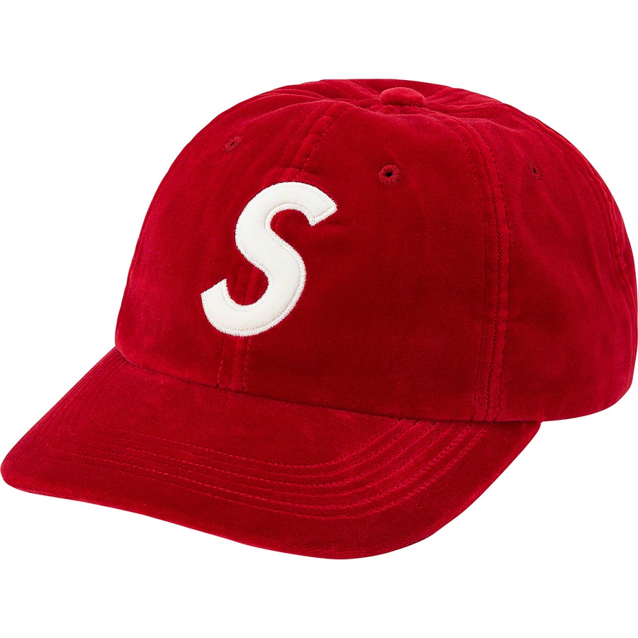 Supreme Velvet S Logo 6-Panel (FW20) - Red - $54