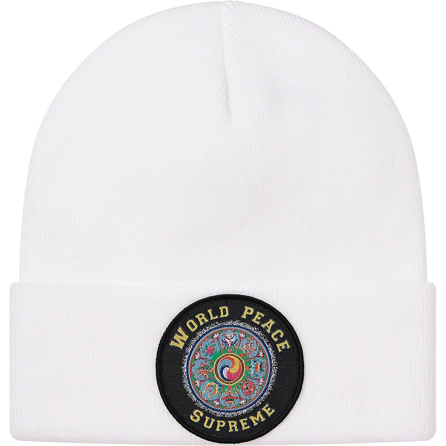 Supreme World Peace Beanie (FW20) - White - $36