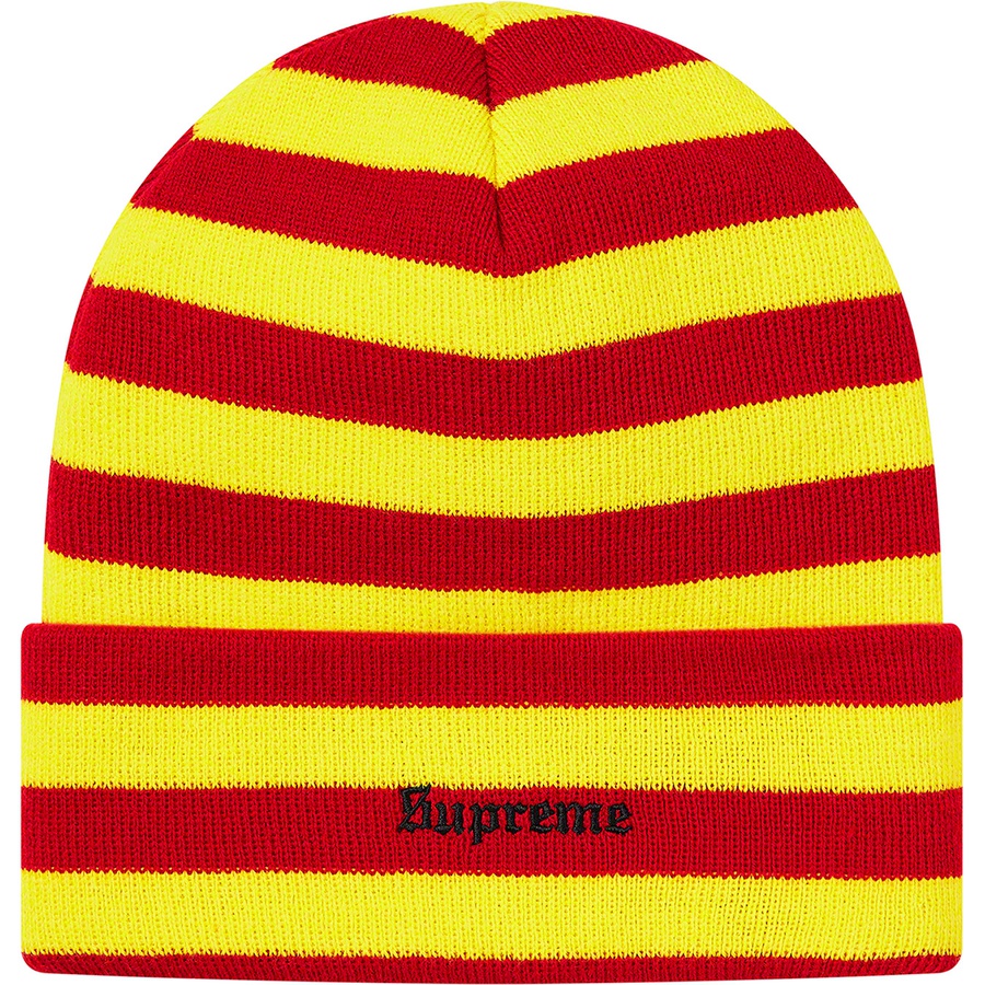 Supreme World Peace Beanie (FW20) - Red Stripe - $36