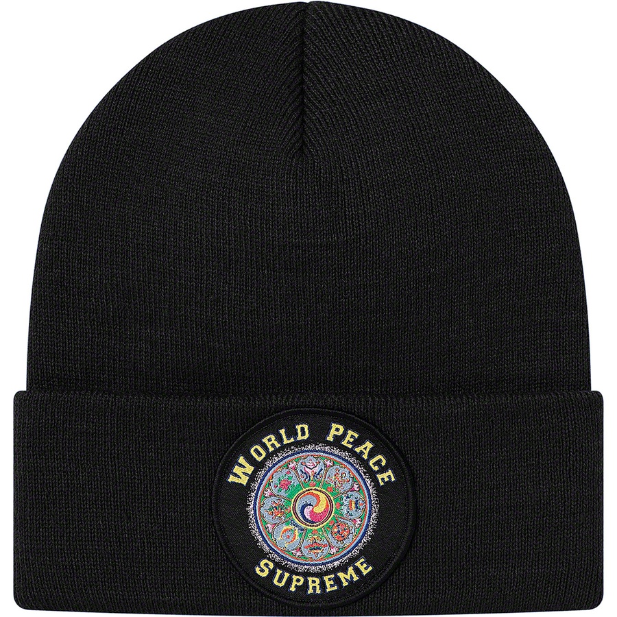 Supreme World Peace Beanie (FW20) - Black - $36