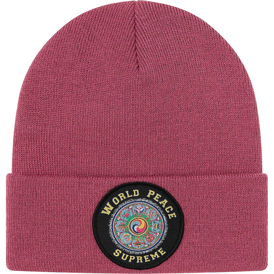 Supreme World Peace Beanie (FW20) - Dusty Magenta - $36