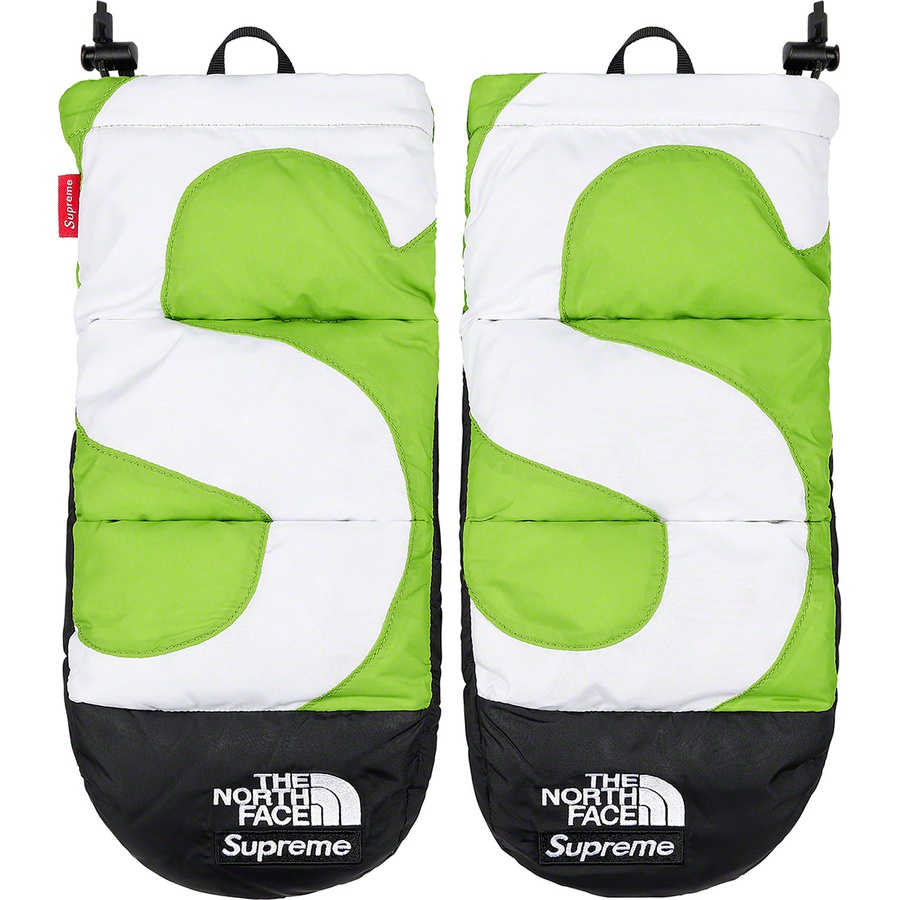 Supreme Supreme The North Face S Logo Nuptse Mitts (FW20) - Lime - $98