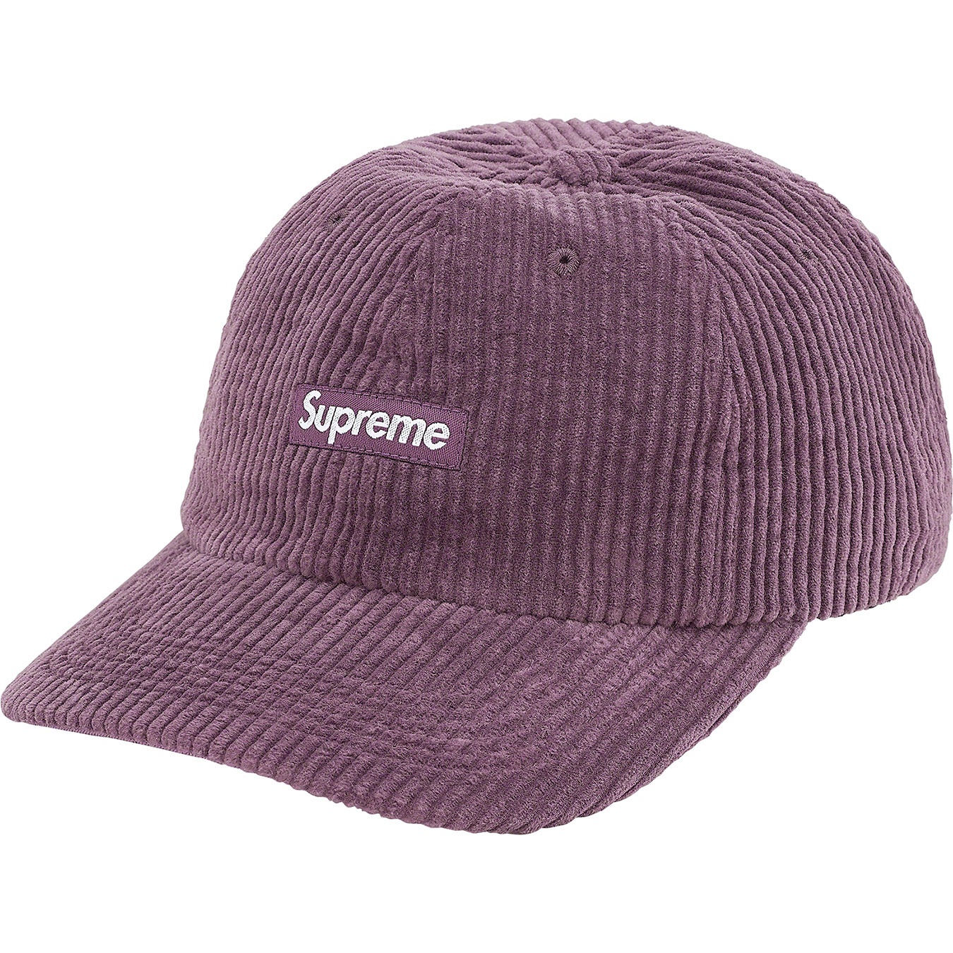 Supreme Ripple Corduroy Small Box 6-Panel (FW20) - Purple - $48