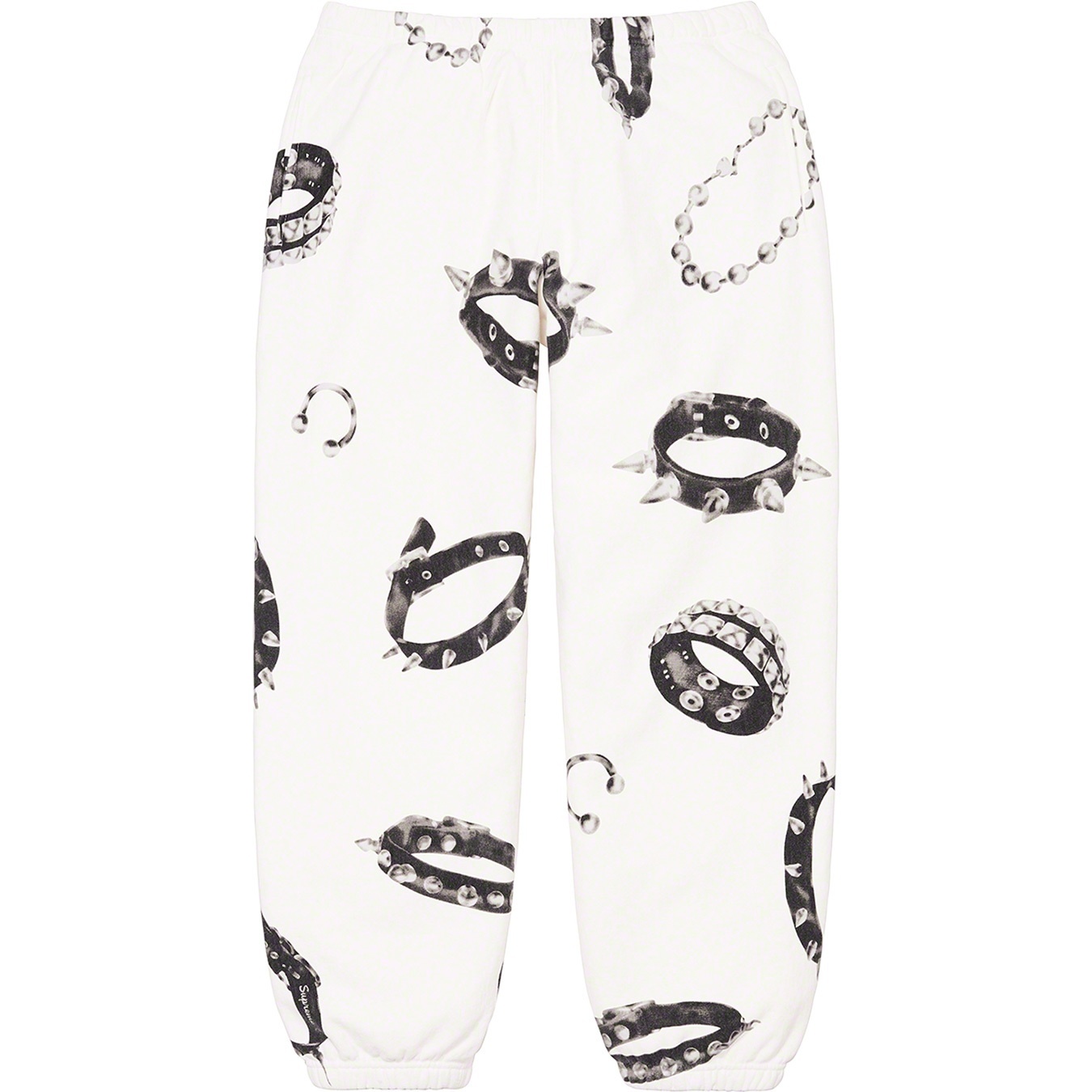 Supreme Studded Collars Sweatpant (FW20) - White - $158