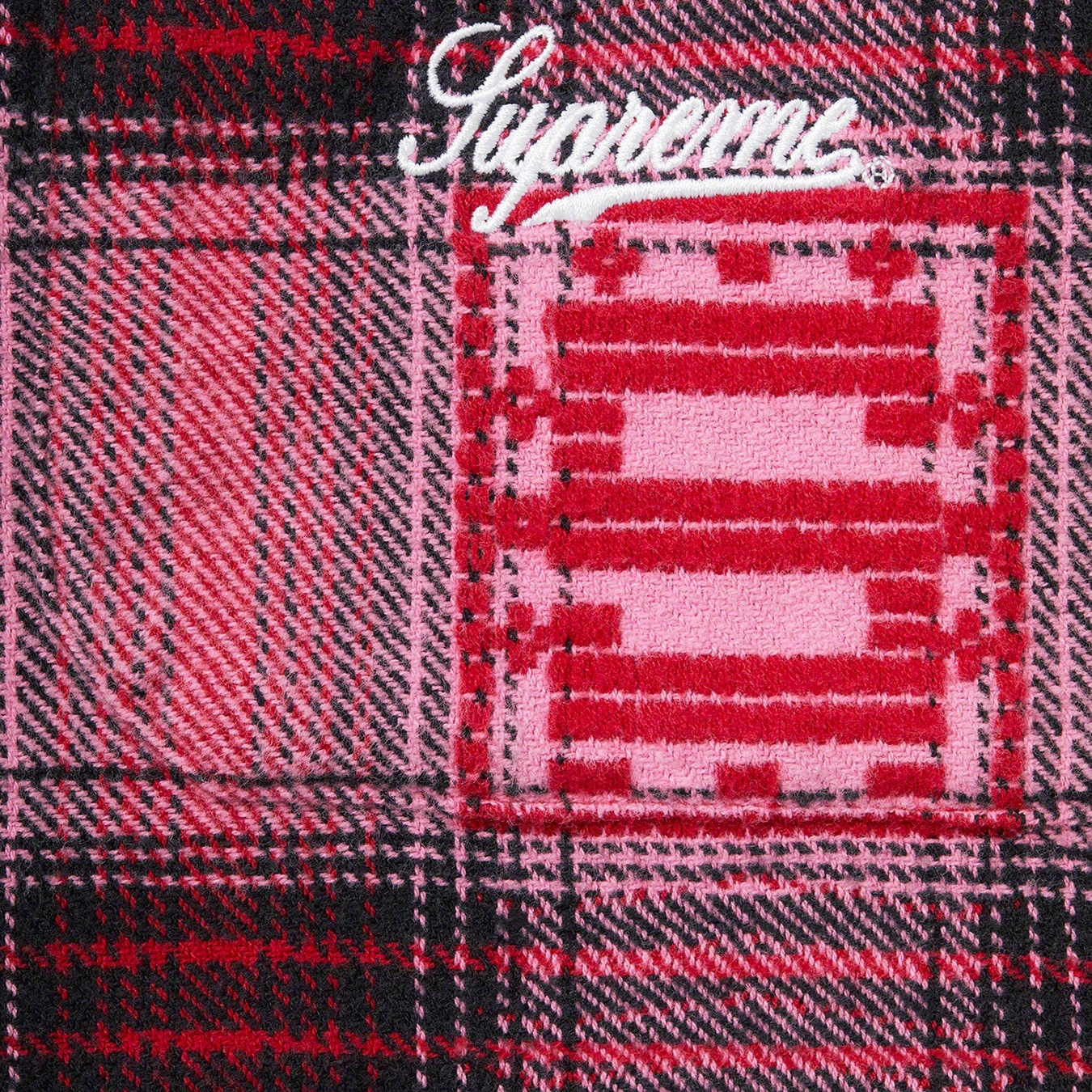 Supreme Hooded Shadow Plaid Shirt (FW20) - Red - $138