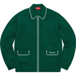Supreme Checkerboard Zip Up Sweater (FW20) - Green