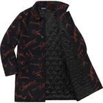 Supreme Script Logos Wool Overcoat (FW20) - Black