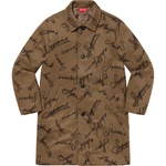 Supreme Script Logos Wool Overcoat (FW20) - Tan