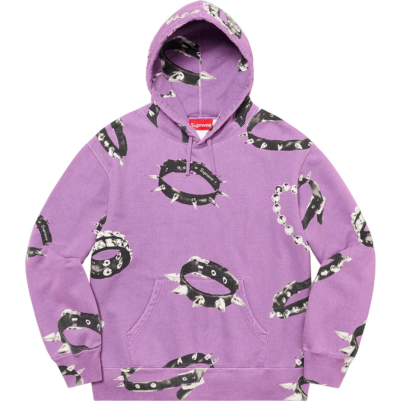 Supreme Studded Collars Hooded Sweatshirt (FW20) - Violet - $168