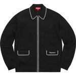 Supreme Checkerboard Zip Up Sweater (FW20) - Black