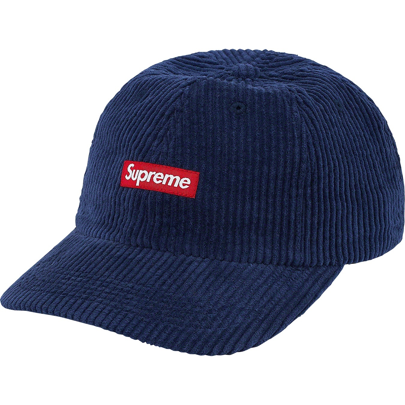 Supreme Ripple Corduroy Small Box 6-Panel (FW20) - Navy - $48