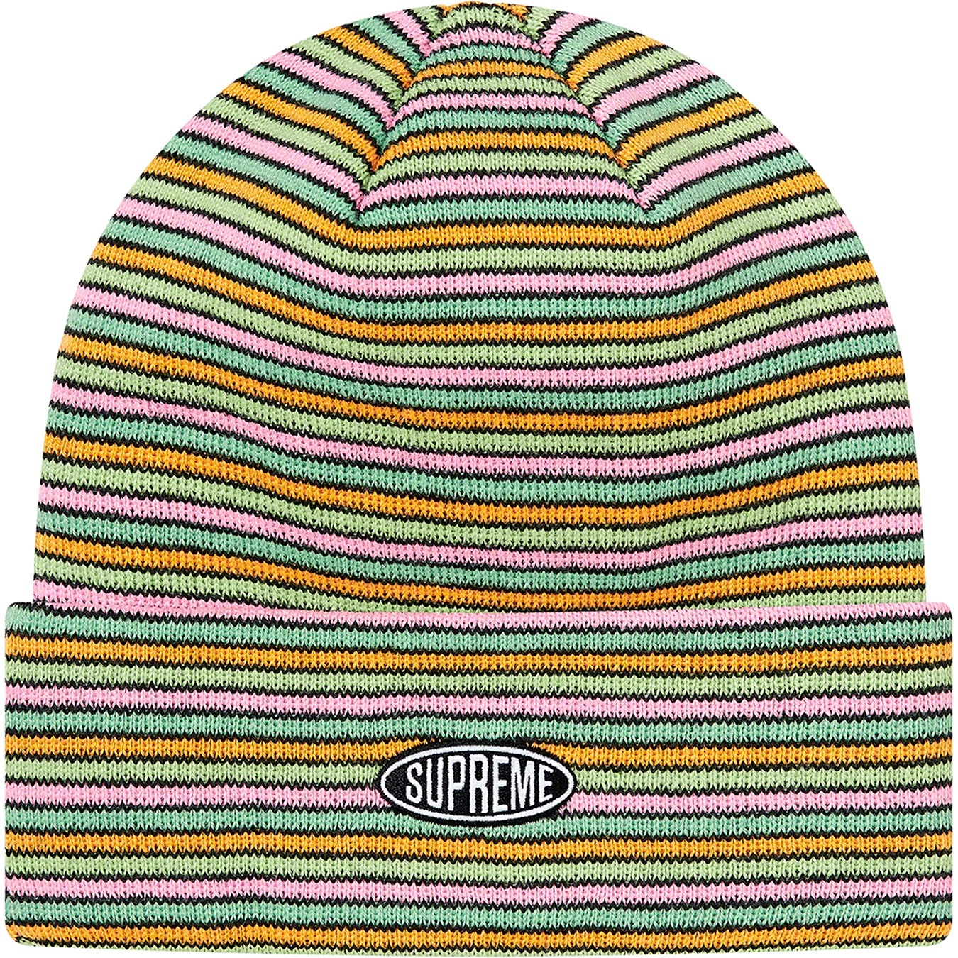 Supreme Multi Stripe Beanie (FW20) - Pink - $36