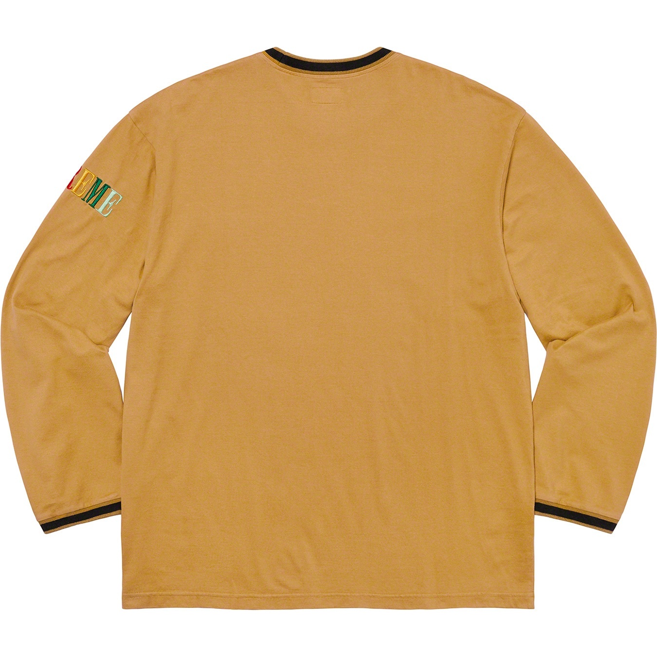 Supreme Multi Color Logo L S Top (FW20) - Dark Gold - $88
