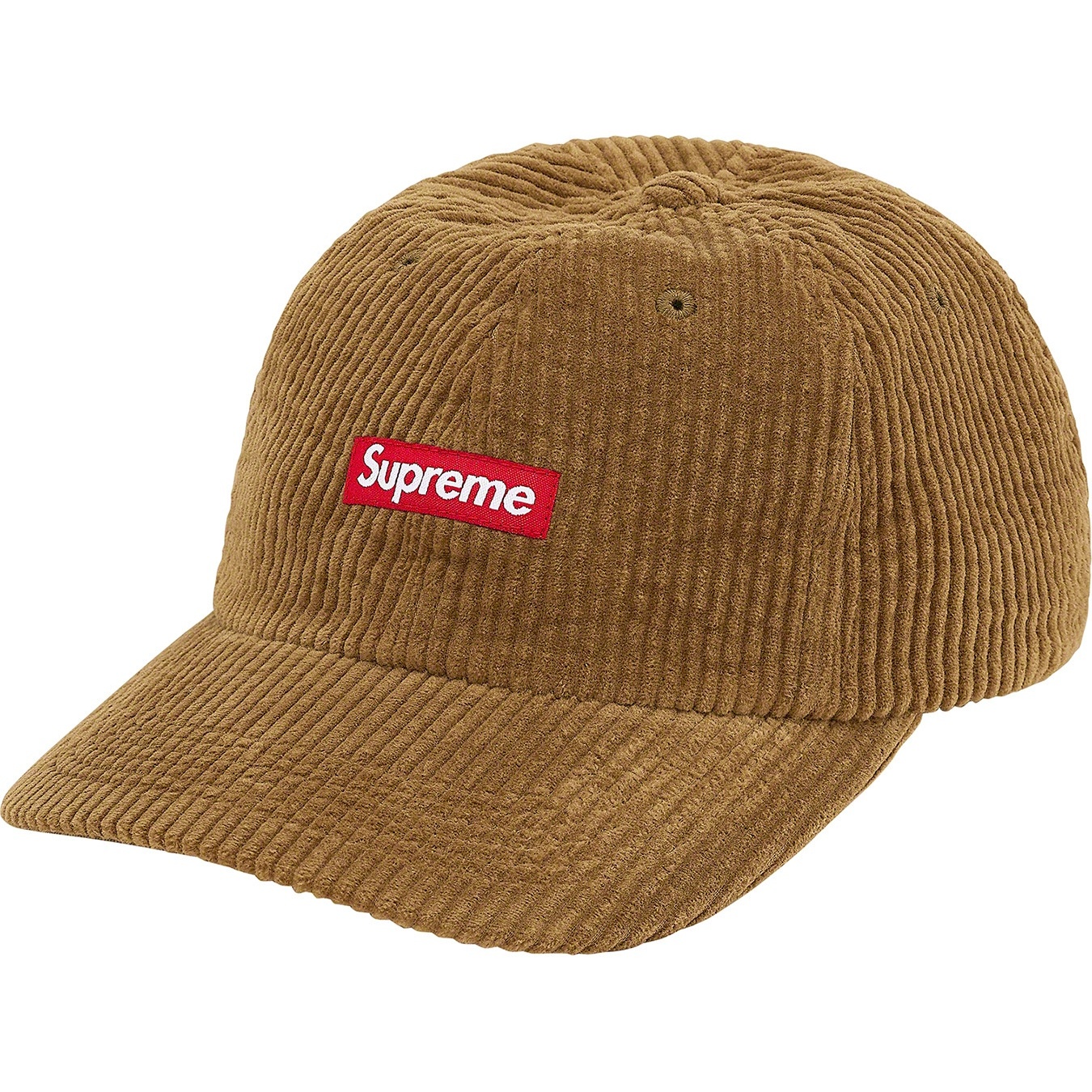 Supreme Ripple Corduroy Small Box 6-Panel (FW20) - Brown - $48