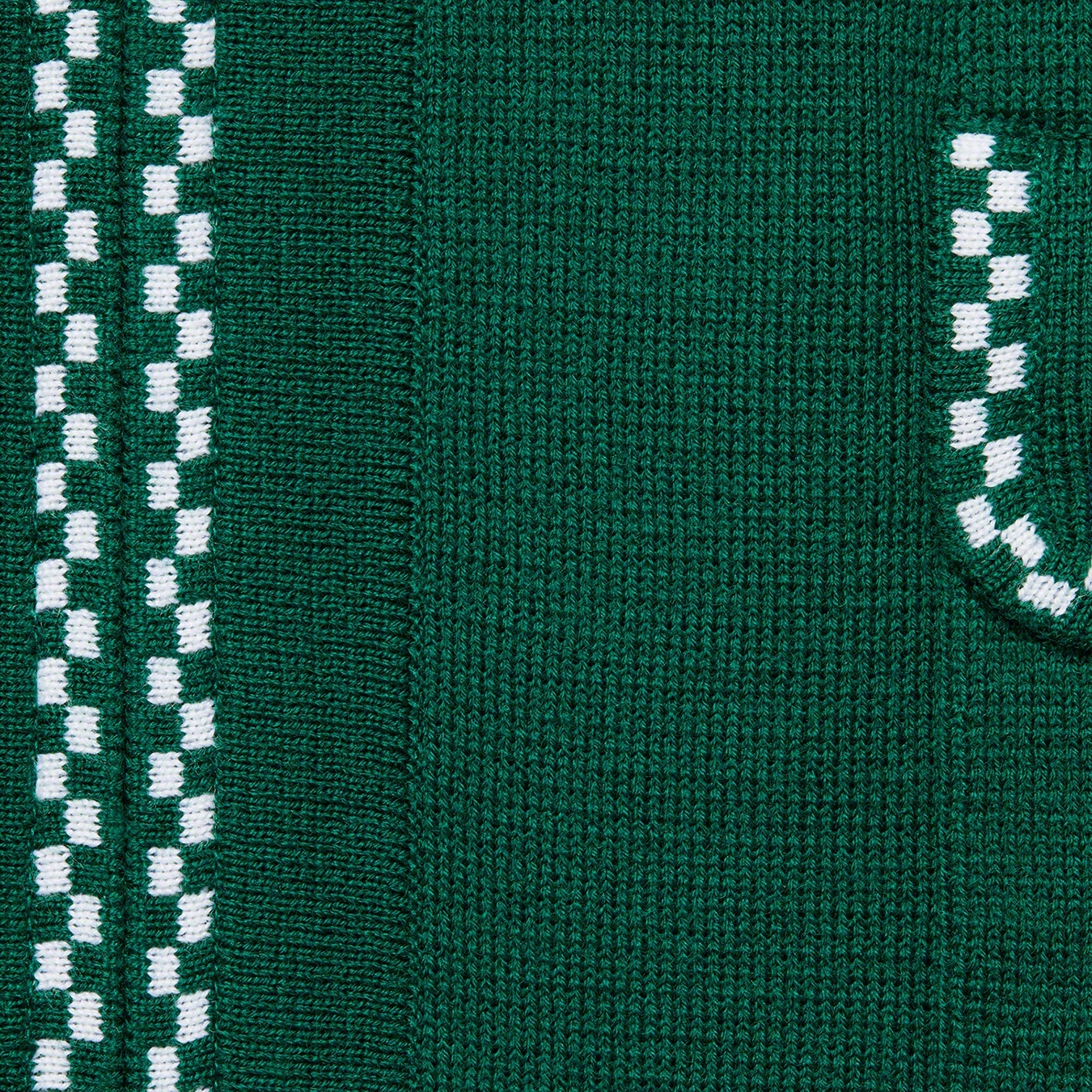 Supreme Checkerboard Zip Up Sweater (FW20) - Green - $158