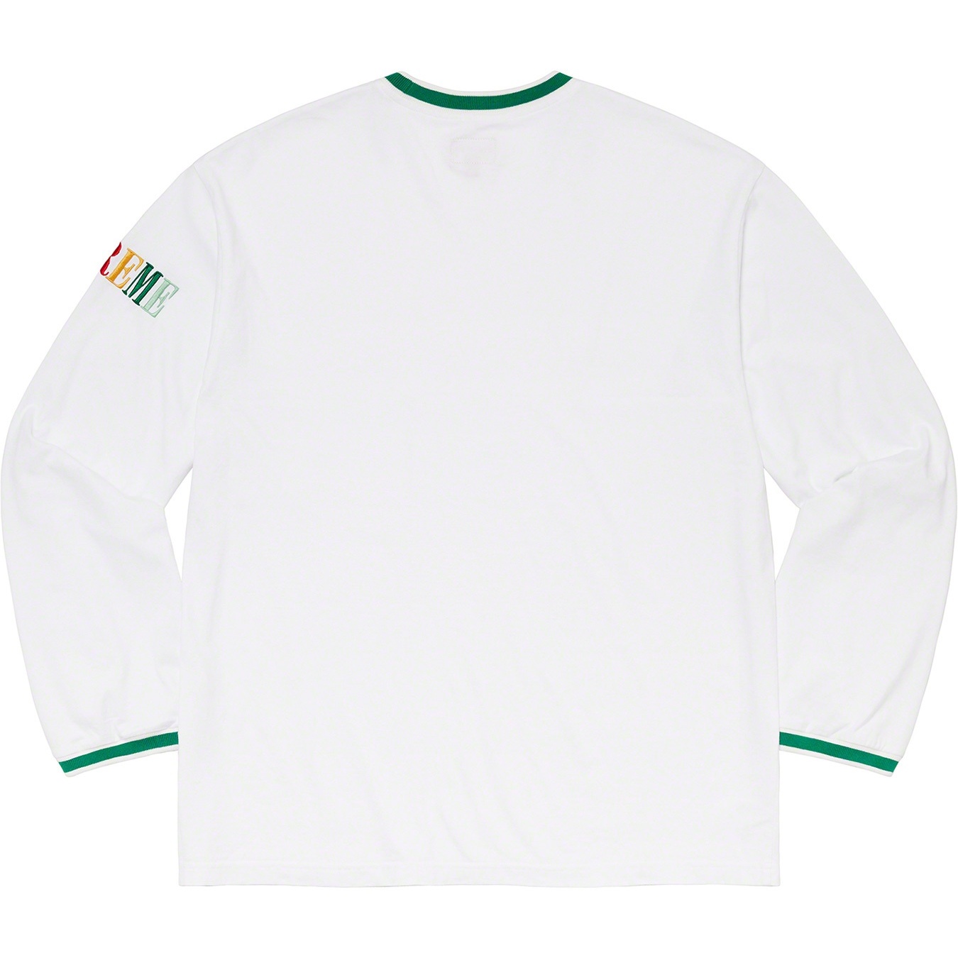 Supreme Multi Color Logo L S Top (FW20) - White - $88