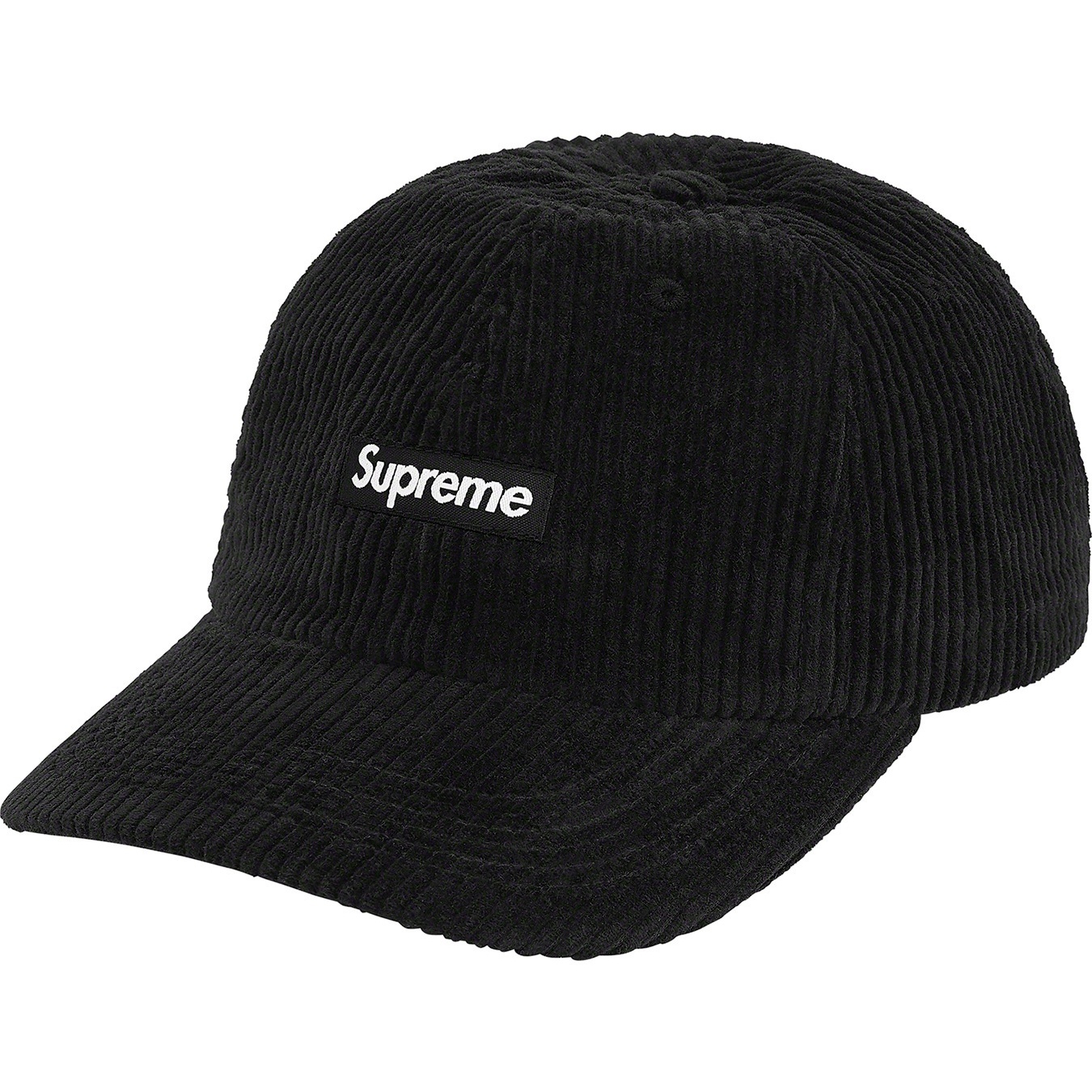 Supreme Ripple Corduroy Small Box 6-Panel (FW20) - Black - $48