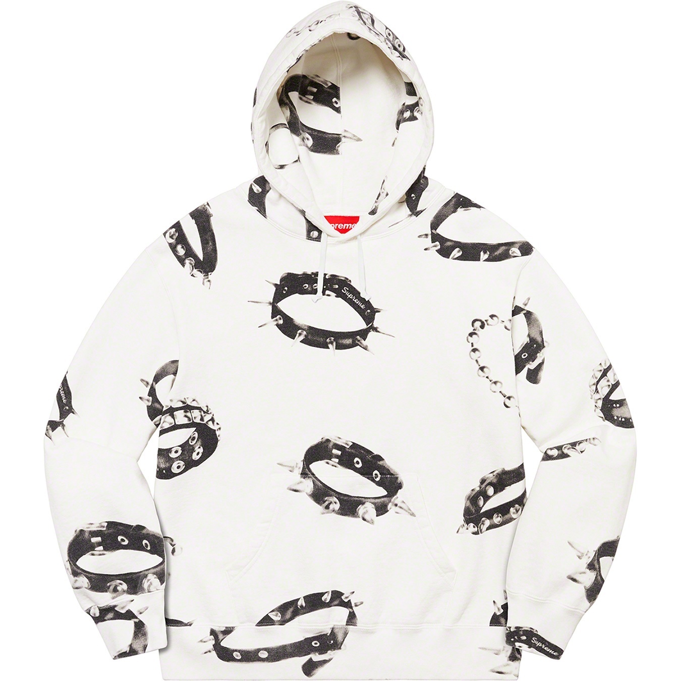 Supreme Studded Collars Hooded Sweatshirt (FW20) - White - $168
