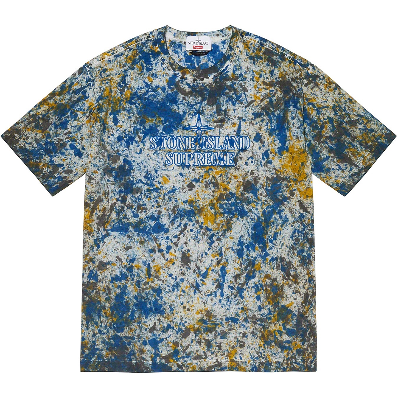 Supreme Supreme Stone Island Embroidered Logo S S Top (FW20) - Dark Blue - $148